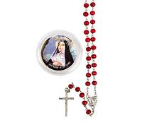 Chapelet parfumé Sainte Rita en Bois, parfumé à la Rose