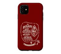 Chapelet Saint Louis de montfort sacré Coeur Saint catholique Coque pour iPhone 11