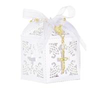 Chapelet souvenir de baptême pour invités avec de perles | Souvenirs de communion pour église, mariage, dimanche de messe, service commémoratif, réunion de famille