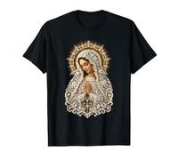 Chapelet Vierge Marie Manteau, prière catholique, Art sacré T-Shirt Graphique avec Valeur