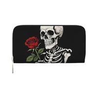 Chapelet vintage en cuir pour femme et fille, fermeture éclair sur le pourtour avec porte-cartes de crédit, long portefeuille en polyuréthane, sac à main de voyage étanche