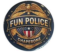 Chaperone Bouton humoristique 5,7 cm Pinback Police Badge Pin