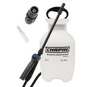 Chapin 20075 Disinfectant Bleach Sprayer, 1 Gallon, Made in The USA, Adjustable Cone Nozzle, Compatible with Bleach Solutions and Fungicides, Translucent White