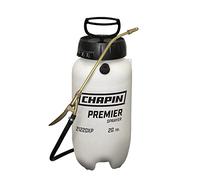 Chapin 21220XP Made in The USA 2 Gallon Premier Pro XP Sprayer with Brass Wand and Shut-Off, Pressure Relief Valve, for Spraying Plants, Garden Watering, Lawns, Weeds and Pests, Translucent White