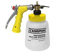 Chapin G364D Made in The USA 32 Ounce Professional Lawn and Garden Hose-End Sprayer with 16 Mixing Rations on The Metering Dial, Built-in Anti-Siphon, Translucent White