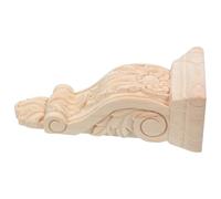 Chapiteau de Colonne en Bois Sculpté, Style Français Romantique | Bois Massif Kaki, Surface Peignable, Assemblage Mortaise et Tenon, pour Colonnes et Comptoirs
