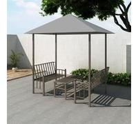 Chapiteau de jardin - vidaXL - 2,5x1,5x2,4m - Anthracite - Métal - Ensemble complet Gris G