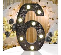 Chapiteau lumineux à DEL avec chiffres à paillettes pour fête d'anniversaire, lampe de nuit, maison, bar, remise de diplôme, mariage, demande en mariage, décoration 6