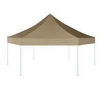 Chapiteau pliable hexagonal 3,6 x 3,1 m Taupe 220 g/m