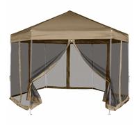 Chapiteau Pliable Hexagonal avec 6 Parois Latérales Bleu Foncé Tente vidaXL
