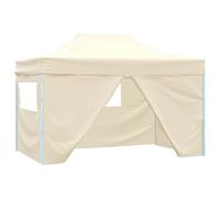 Chapiteau Rétractable 4 Parois Latérales 3x4,5 m Bleu Tonnelle Tente vidaXL