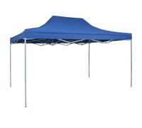 Chapiteau Rétractable Tonnelle Pavillon Pliable de jardin 3x4,5 m Bleu vidaXL