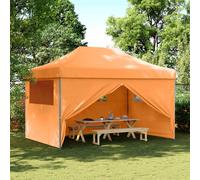 Chapiteau Rétractable Tonnelle Pavillon Pliable de jardin 3x4,5 m Bleu vidaXL