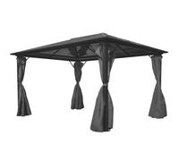 vidaXL Chapiteau avec rideau 400 x 300 cm Aluminium autoportant Anthracite