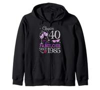 Chapitre 40 Fabulous Since 1985 40th Birthday Queen Sweat à Capuche