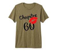 Chapitre 60 Ans Joyeux Anniversaire Nées en 1962 Lèvres Roug T-Shirt Haut de Gamme