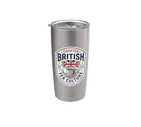 Chapitre : British Tea Culture Est Lover UK Enthusiast Club Gobelet isotherme en acier inoxydable double paroi
