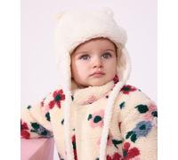 Chapka bébé en sherpa avec des oreilles Petit Bateau - écru - Taille 12/18 mois 12/18M blanc cassé