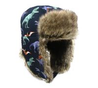 Chapka Chapeau d'hiver pour Enfant Chapeau de Trappeur Coupe-Vent, Bonnet d'aviateur Russe avec Cache-Oreilles Fausse Fourrure Casquette Ski pour Garçon Fille (FR/ES, Numérique, 51, 53, Bleu)