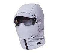Chapka d'hiver Chapeau avec Masque d’Hiver Cagoule avec Lunettes de Protection Balaclava Casquette Ant-Froid Coupe-Vent Tour de Cou pour Adultes Ski Cyclisme Moto