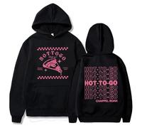 Chappell Roan Hot to Go Merch Sweat À Capuche Unisex Couple Pullover Sweatshirts Mode Imprimé À Manches Longues Hoodies pour Hommes Femmes XS~4XL-Black||XXL