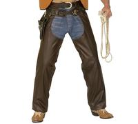 Chaps Cowboy Accessoires aspect cuir marron pour le dessert du Far West Jolie robe