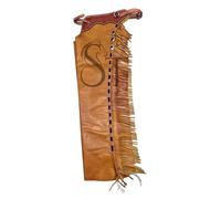Chaps Western Shotgun Chaps en cuir pleine fleur pour travail sur sentier équitation équitation craies sur mesure petit, moyen et grand ST-CHI-069-Tan
