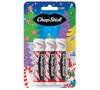 ChapStick Candy Cane Lot de 3 Baumes à Lèvres 4g - Hydratant, Parfum Menthe/Sucre d'Orge - Sans Parabène