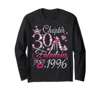 Chapter 30 Fabulous Since 1996 30th Birthday Women Girls Manche Longue