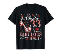 Chapter 33 Fabulous Since 1993 33rd Birthday Women Girls T-Shirt