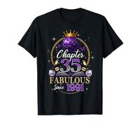 Chapter 35 Since 1991 Purple Disco Ball 35th Birthday Women T-Shirt