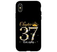 Chapter 37 Fabulous EST 1989 37th Birthday Queen Diamond Coque pour iPhone X/XS