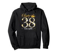 Chapter 38 Fabulous EST 1988 38th Birthday Queen Diamond Sweat à Capuche