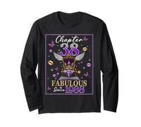 Chapter 38 Fabulous Since 1988 38th Birthday Women Girls Manche Longue