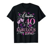 Chapter 40 Fabulous EST 1986 40th Birthday Queen Diamond T-Shirt