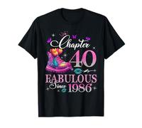 Chapter 40 Fabulous Since 1986 40th Birthday Women Girls T-Shirt