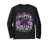 Chapter 42 Fabulous Since 1984 Roses 42nd Birthday Women Manche Longue