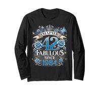 Chapter 42 Fabulous Since 1984 Roses 42nd Birthday Women Manche Longue