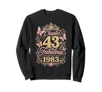 Chapter 43 Fabulous Since 1983 Floral 43rd Birthday Women Sweatshirt