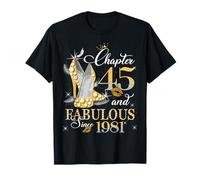 Chapter 45 Fabulous EST 1981 45th Birthday Queen Diamond T-Shirt