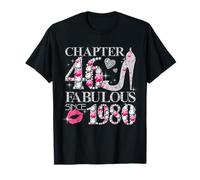 Chapter 46 Fabulous Since 1980 46th Birthday Women Girls T-Shirt