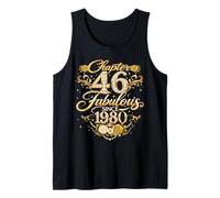 Chapter 46 Fabulous Since 1980 Floral 46th Birthday Women Débardeur