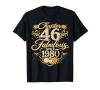 Chapter 46 Fabulous Since 1980 Floral 46th Birthday Women T-Shirt
