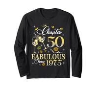 Chapter 50 Fabulous Since 1975 50th Birthday Queen Diamond Manche Longue