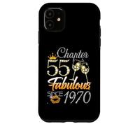 Chapter 55 Fabulous Since 1970 55th Leopard Birthday Queen Coque pour iPhone 11
