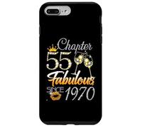 Chapter 55 Fabulous Since 1970 55th Leopard Birthday Queen Coque pour iPhone 7 Plus/8 Plus