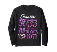 Chapter 55 Fabulous Since 1971 55th Birthday Women Girls Manche Longue