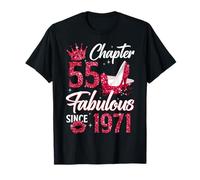 Chapter 55 Fabulous Since 1971 55th Birthday Women Girls T-Shirt