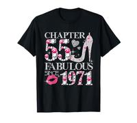 Chapter 55 Fabulous Since 1971 55th Birthday Women Girls T-Shirt