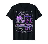 Chapter 55 Fabulous Since 1971 55th Birthday Women Girls T-Shirt